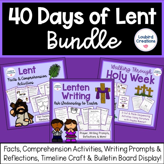 Free Lent Calendar for Kids - Loubird Creations