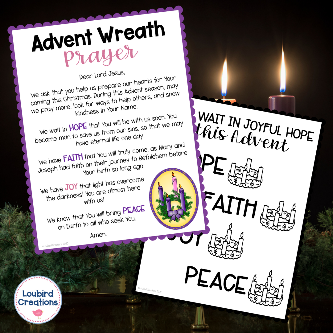 Free Advent Prayer for Catholic Kids Loubird Creations