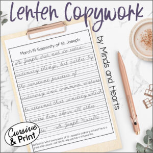 Lent Handwriting Worksheets for Kids