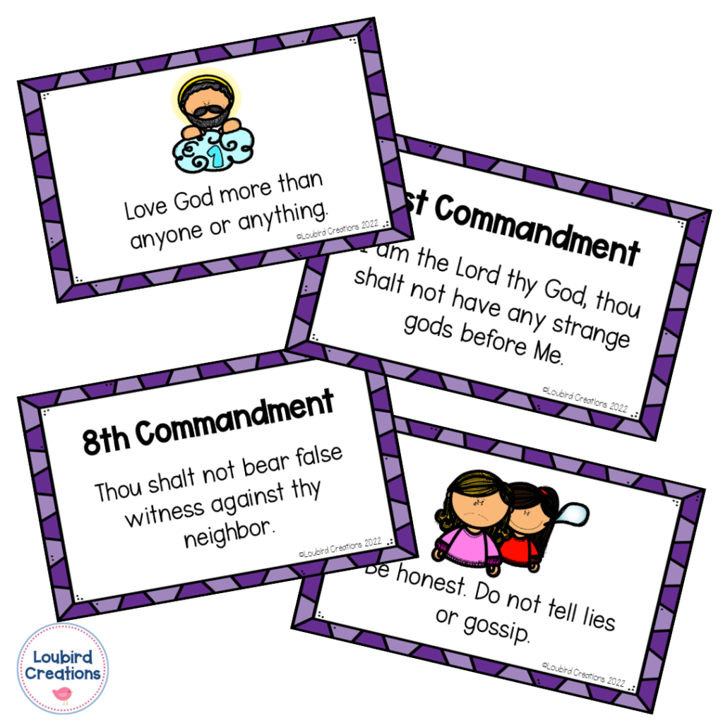 10 Commandments Matching Game