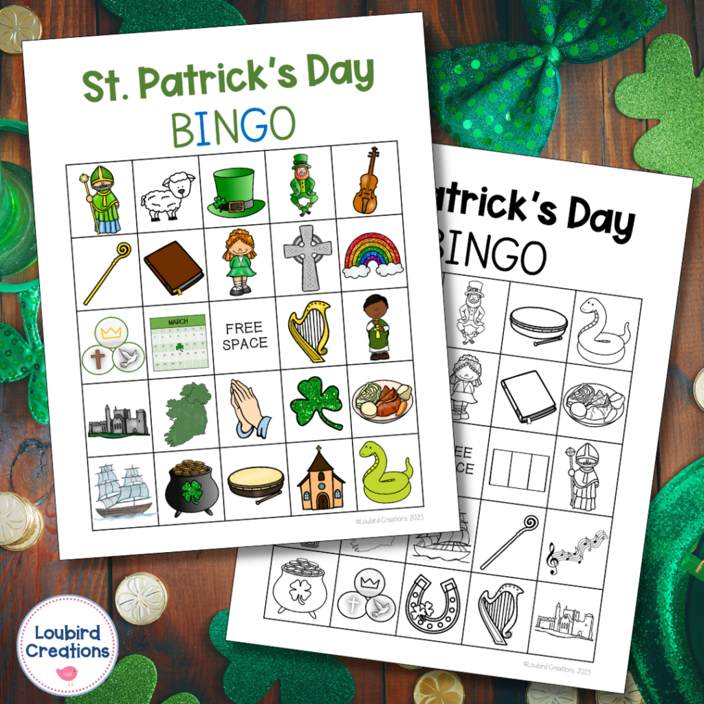 Saint Patrick Bingo for Catholic Kids