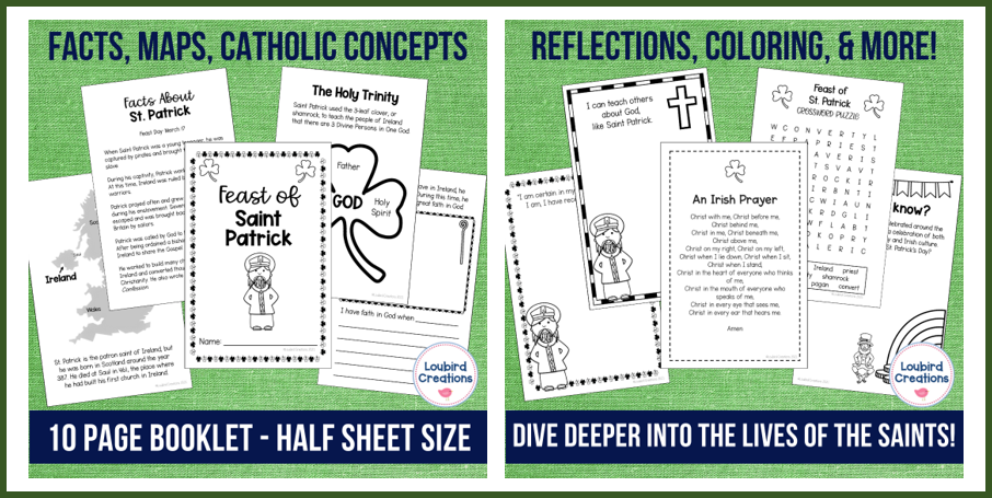 Saint Patrick Booklet for Catholic Kids