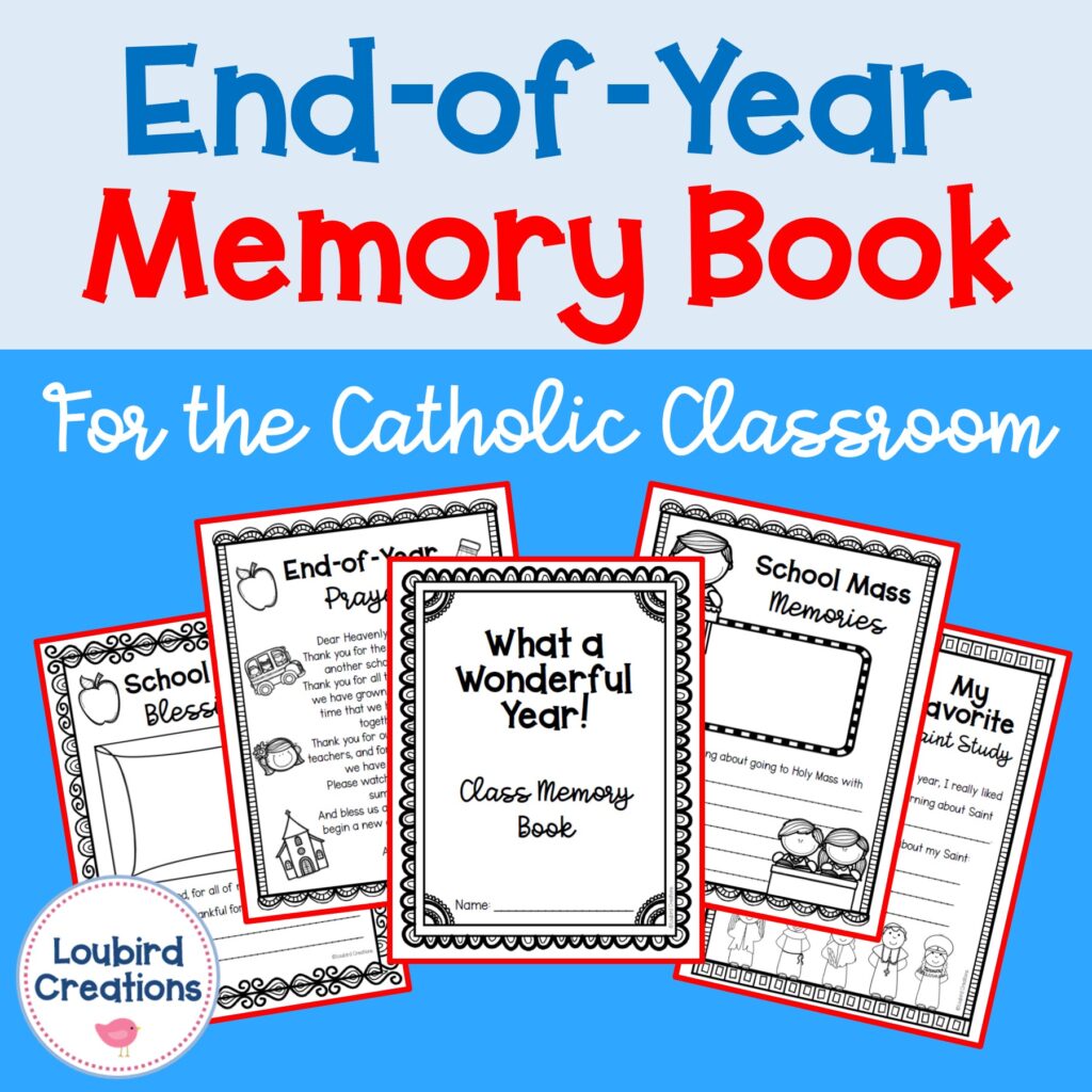 End of Year Memory Book for Catholic Kids