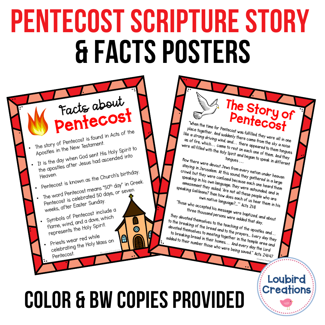 Pentecost Sunday Activities For Kids - Loubird Creations