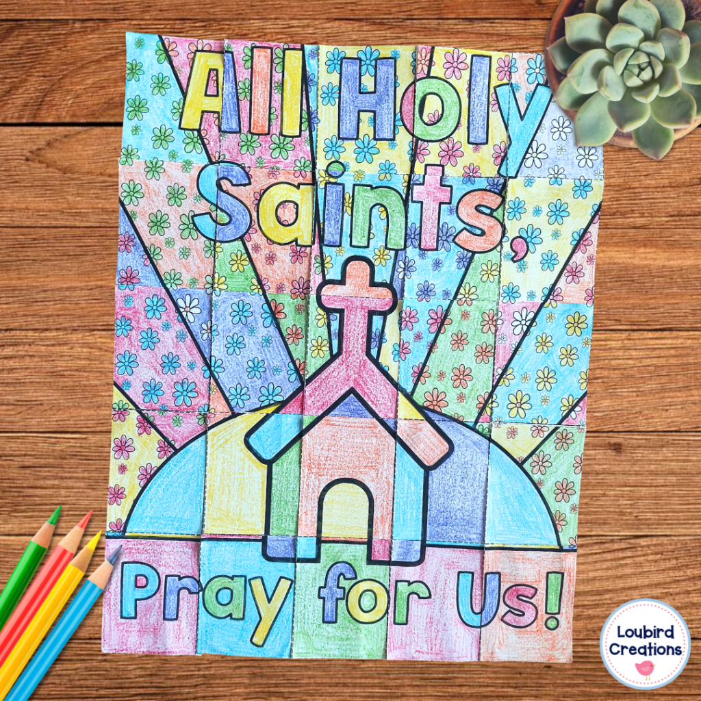 All Saints Day Collaborative Coloring Poster