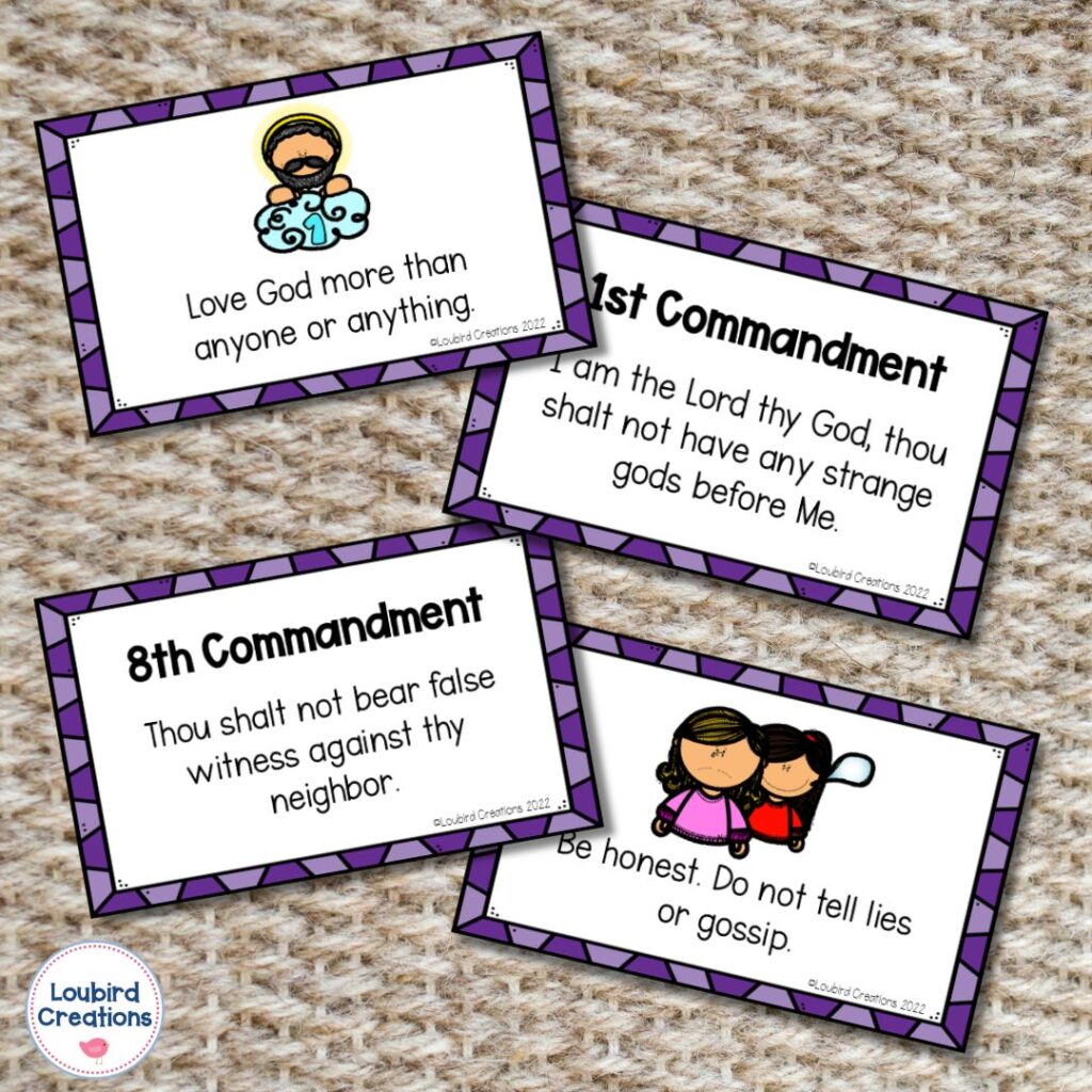 10 Commandments Game for Catholic Kids